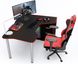 Геймерский стол Zeus Tor черный/красный 10171 фото