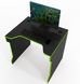 Геймерський стіл Zeus Tron-3 чорний/зелений 10037 фото 4