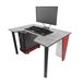 Геймерский стол Zeus Gamer-1 бетон/красный 10026 фото