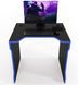 Геймерський стіл Zeus Tron-3 чорний/синій 10040 фото